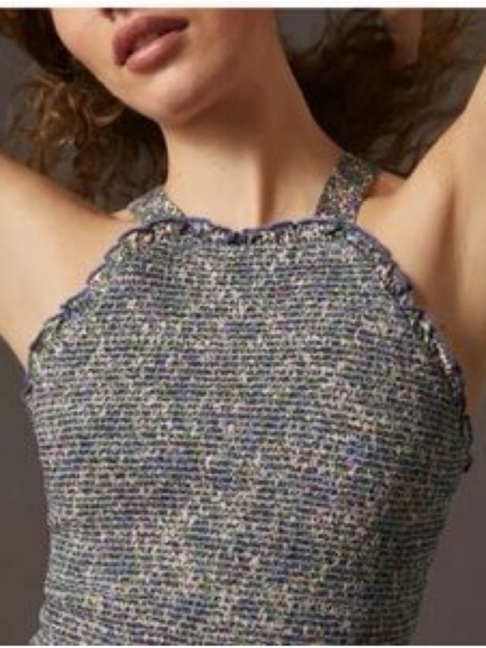 Anthropologie Pastel Speckled Textured Knit Halter